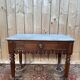 Butcher's block from the Restoration period – Solid wood, marble and brass