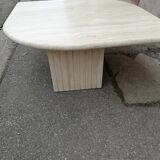Travertine diamond coffee table