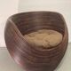 Vintage pencil or split reed rattan bamboo wicker egg pod chair