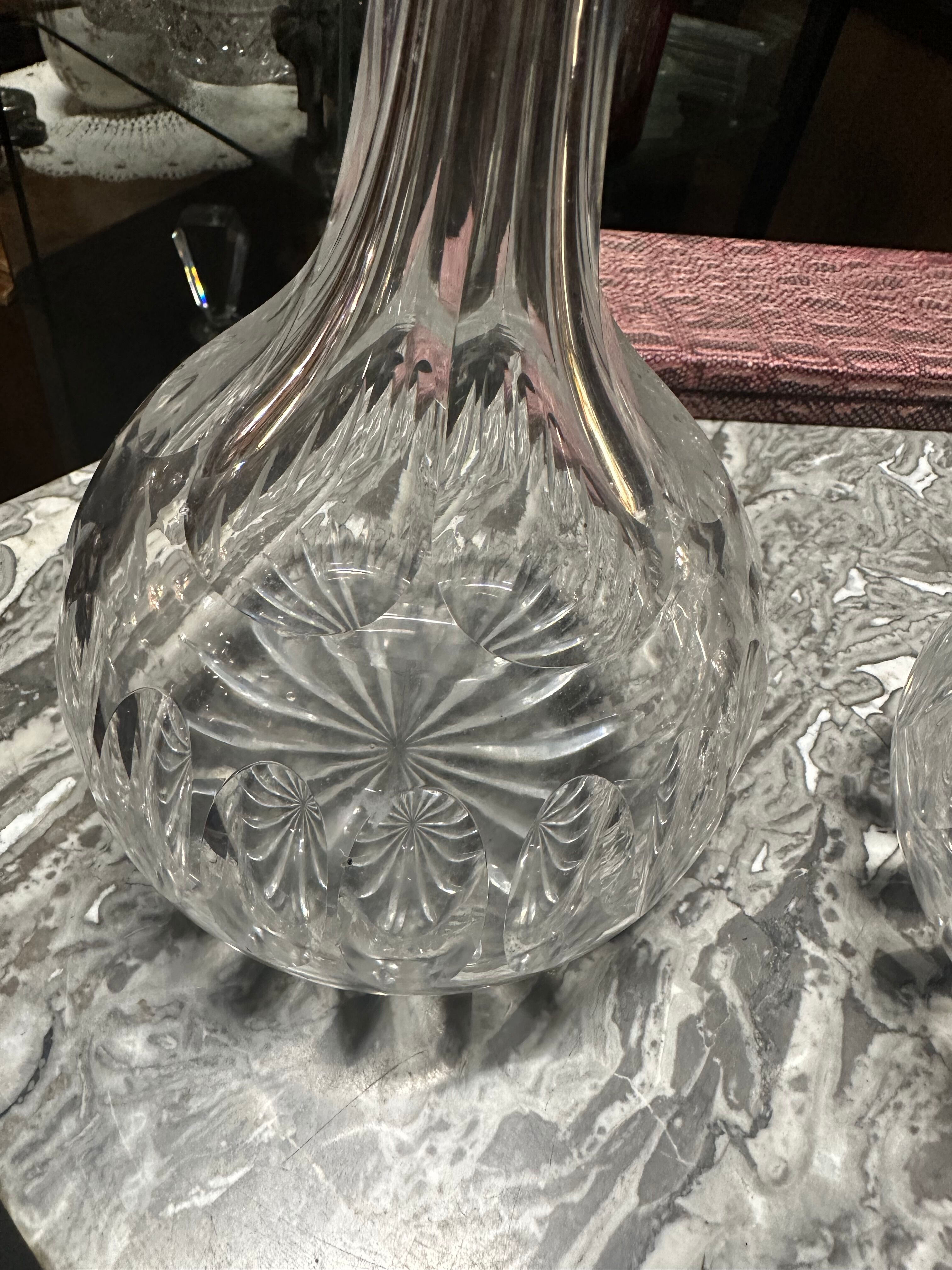 Pair of crystal decanter