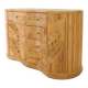 Commode « feuilles » en rotin