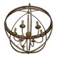 Contemporary Gold-Leaf and Clay Sphere Chandelier