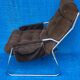 VELVET BROWN CHROME ARMCHAIR 1970 IKEA VINTAGE