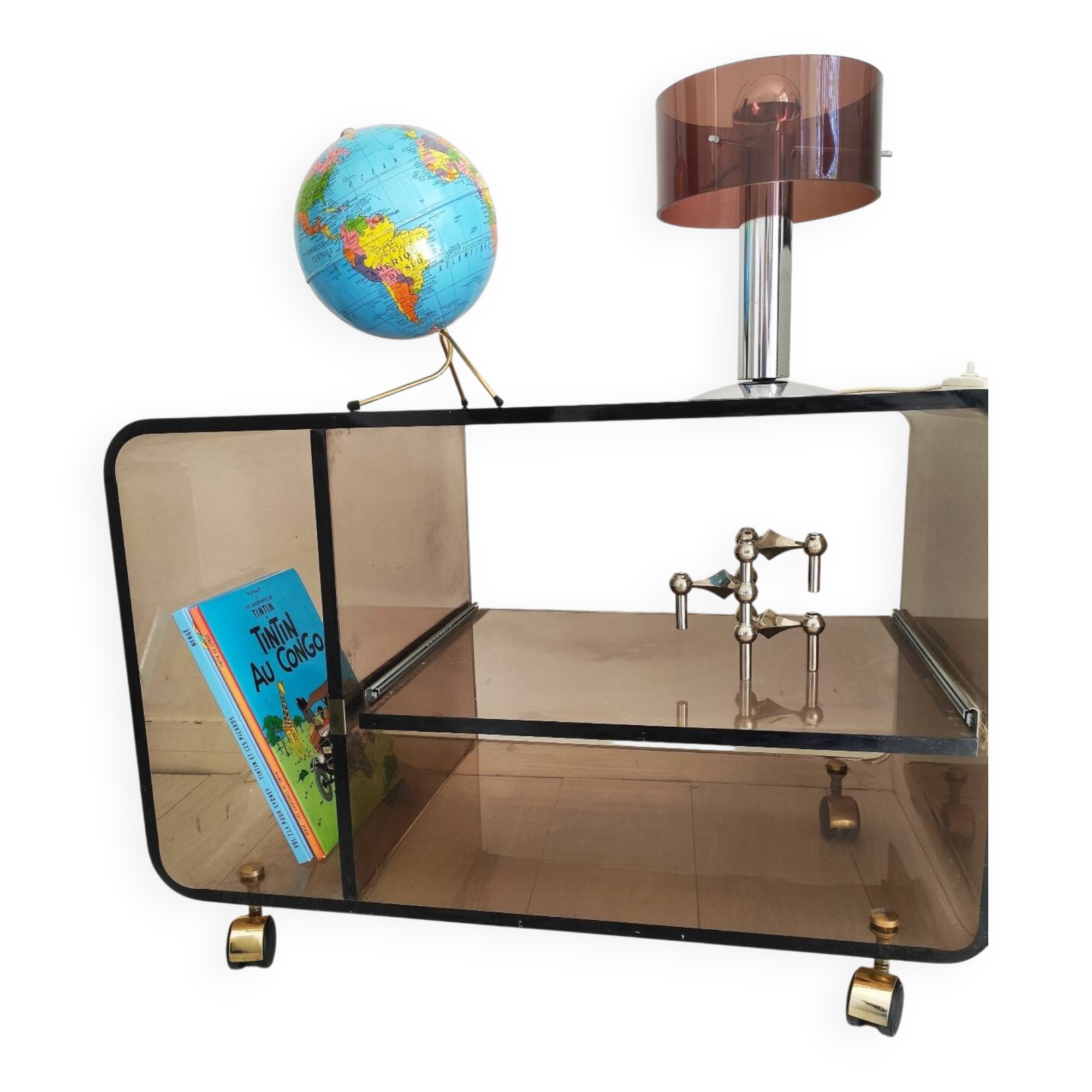 Coffee table on wheels Hi-fi TV cabinet