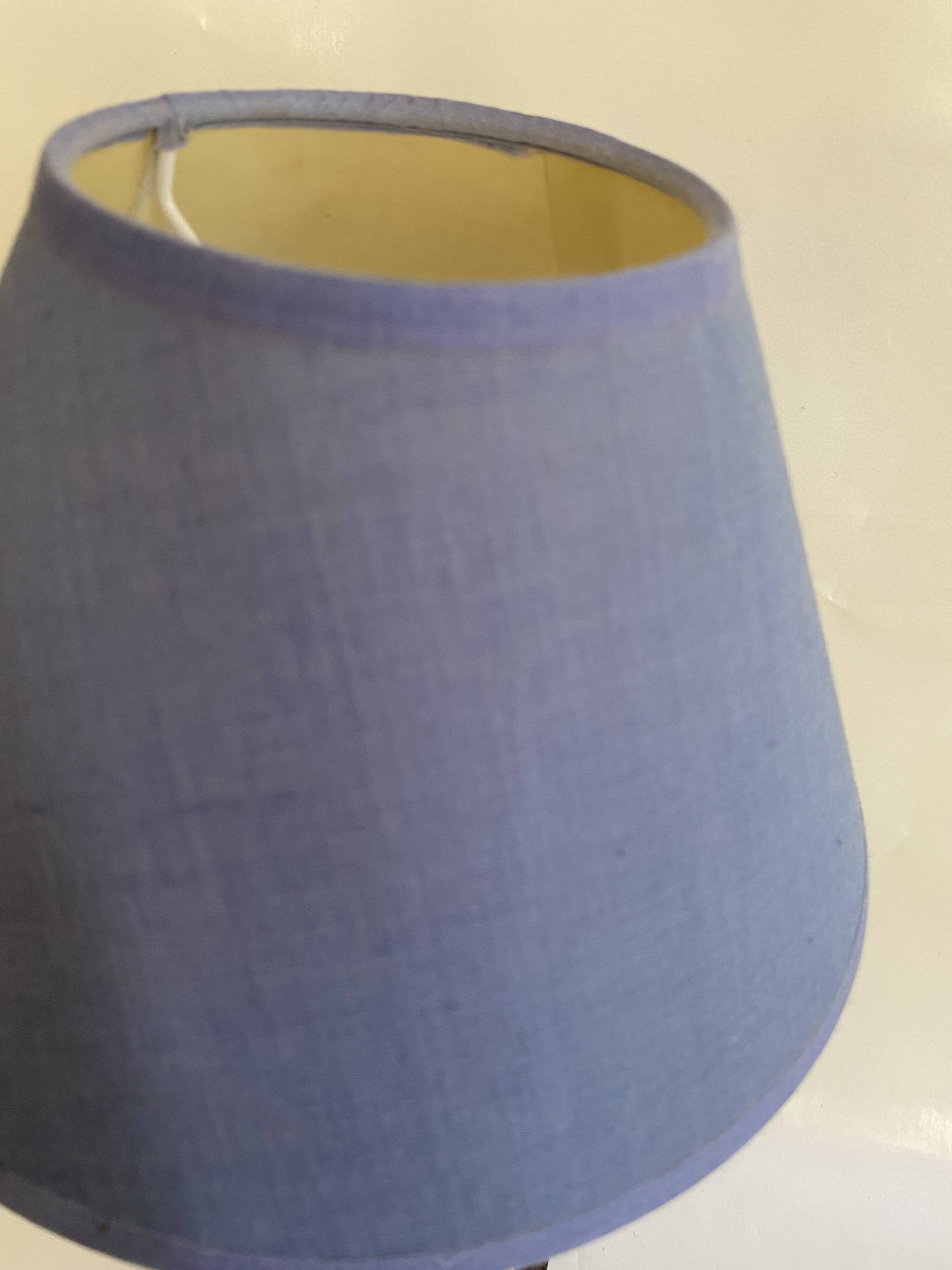 Ceramic lamp, new fabric cable, cotton lampshade.