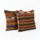 Set of 2 vintage kilim cushion covers 38x41 cm