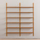 Danish oak modular shelving system 12 shelves