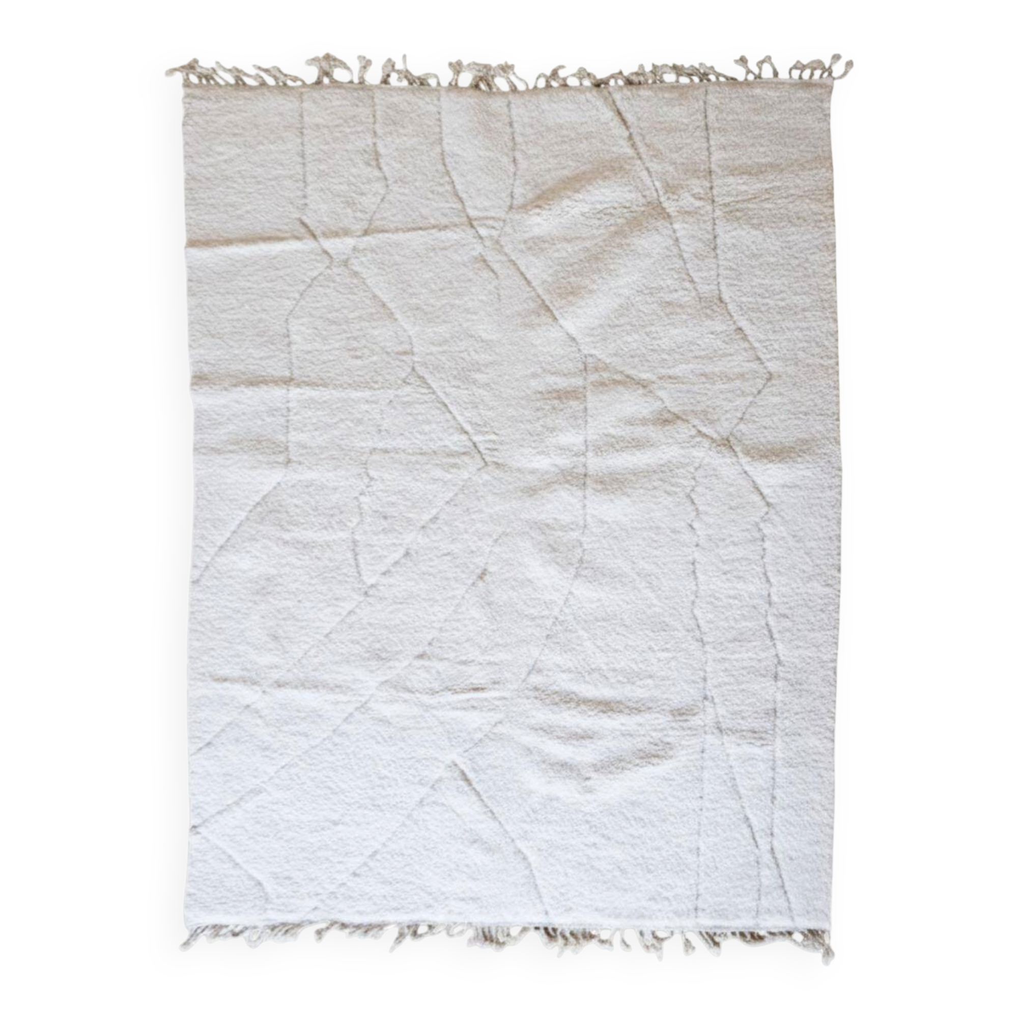 Berber Carpet White - 347 x 258 cm