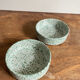 Green spotted ceramic ramekin