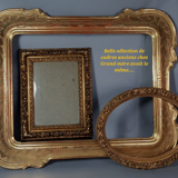 Mirror nineteenth century frame with doucine wood and stucco gilding gold leaf 75x56 cm SB