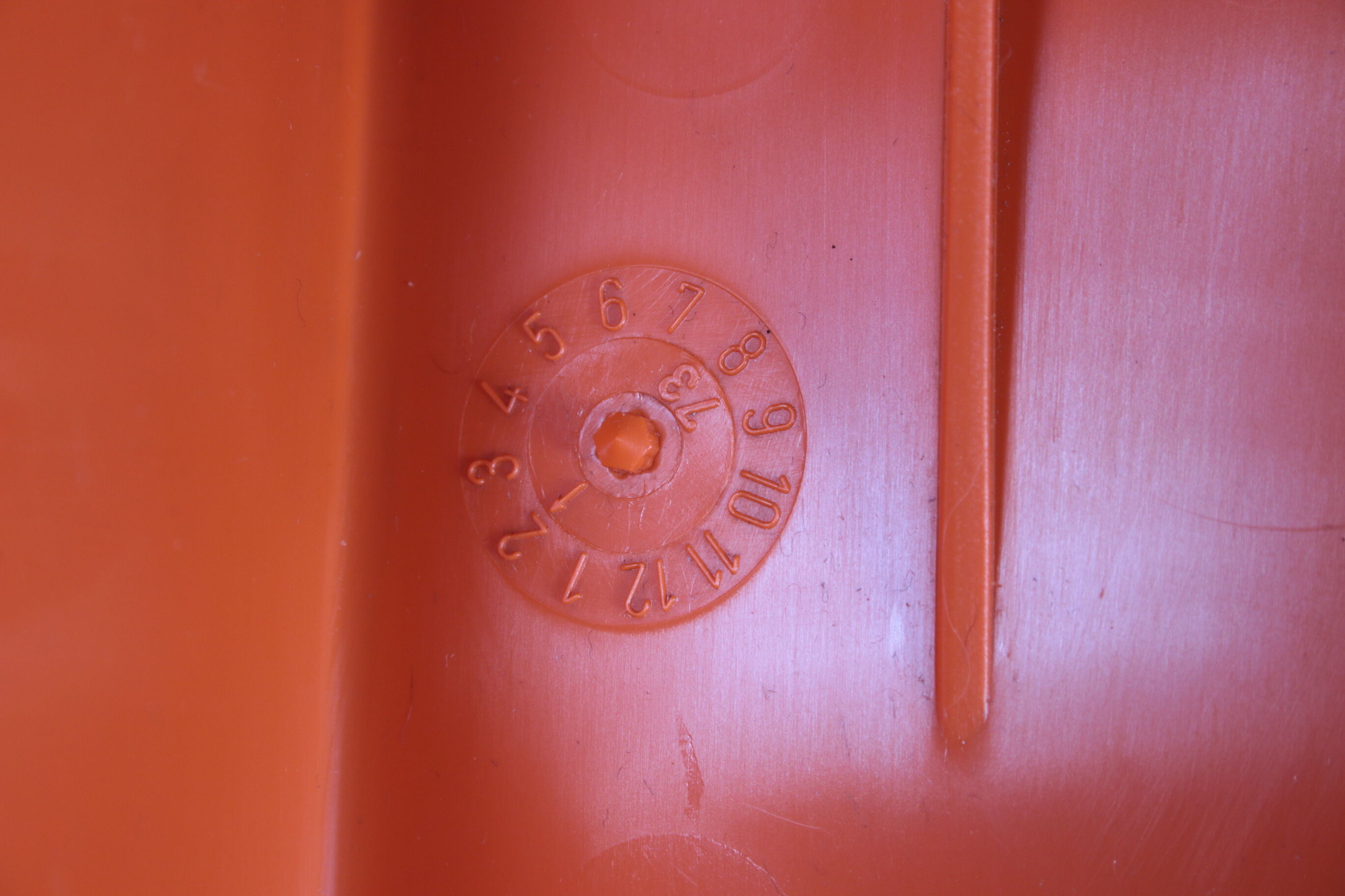Tabouret vintage orange space age par Casala, 1960