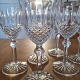 Service of 6 chissed wine glasses