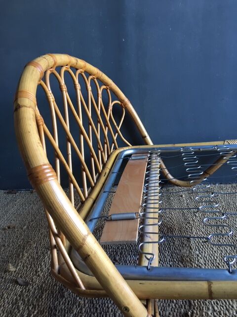Bed rattan basket bench