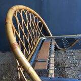 Bed rattan basket bench