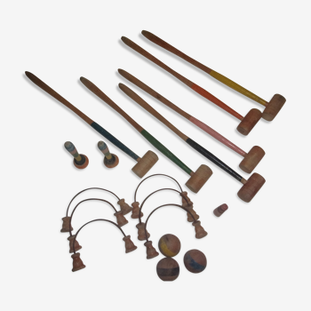 Ancien jeu de croquet en bois