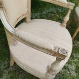Pair of vintage antique Directoire style armchairs
