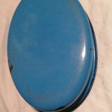 Plat ovale émaillée bleu