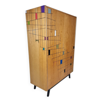 Vintage wardrobe in ash, 1970s