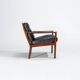 Mid Century Rosewood Armchairs in Leather, Danish Design 1950s