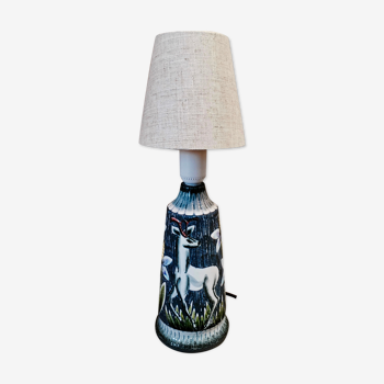 Scandinavian ceramic lamp 1960