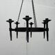 Vintage brutalist wrought iron candle holder by Boltze, 1970s.