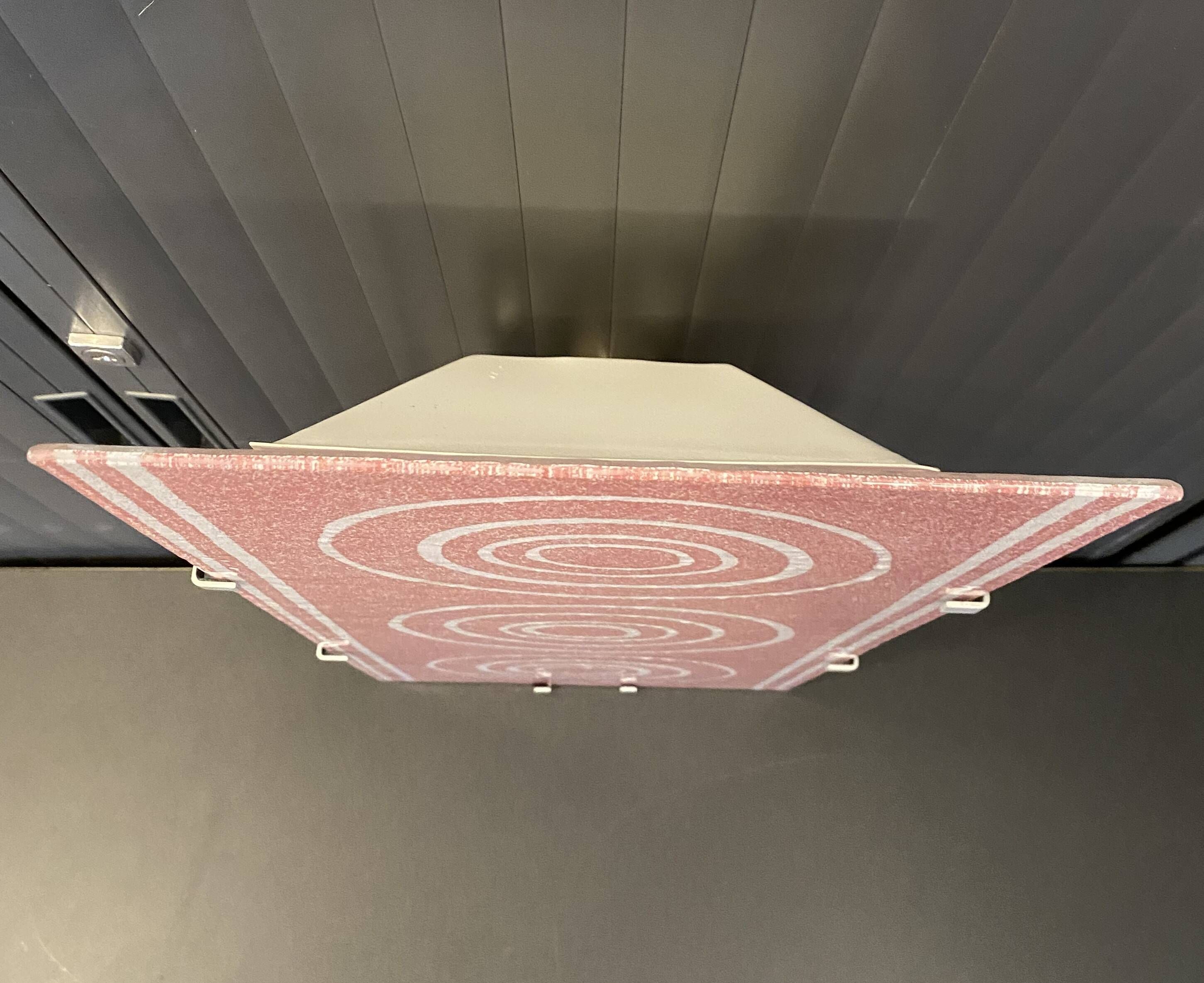 Pink glass wall lamp Ikea Gyllen Julia Treutiger vintage 1990