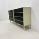 Set of 2 black and white chests of drawers, 1970s