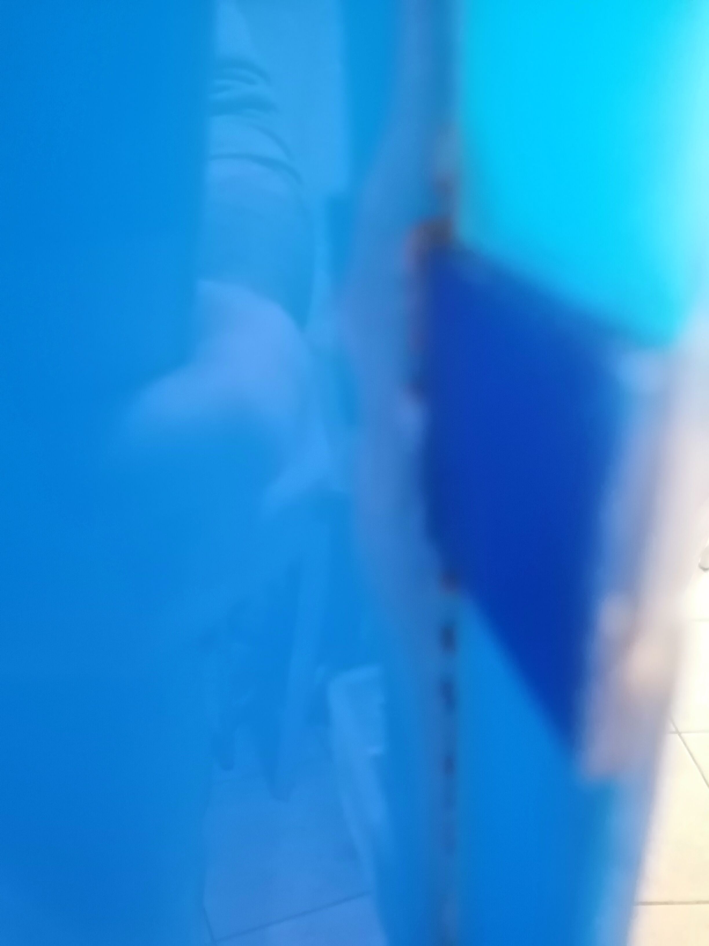 Letter R vintage sign in blue plexiglass