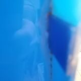 Letter R vintage sign in blue plexiglass