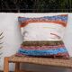 Housse de coussin artisanale en coton recyclé tissé main