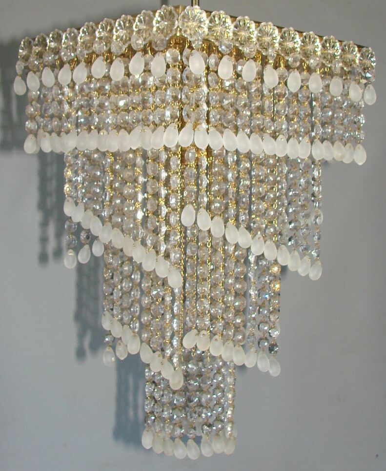 Crystal chandelier cascade, 1960s