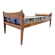 Canapé lit ou daybed velours et liège gris 1950