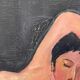 Oil on canvas, naked sleeping woman 1972