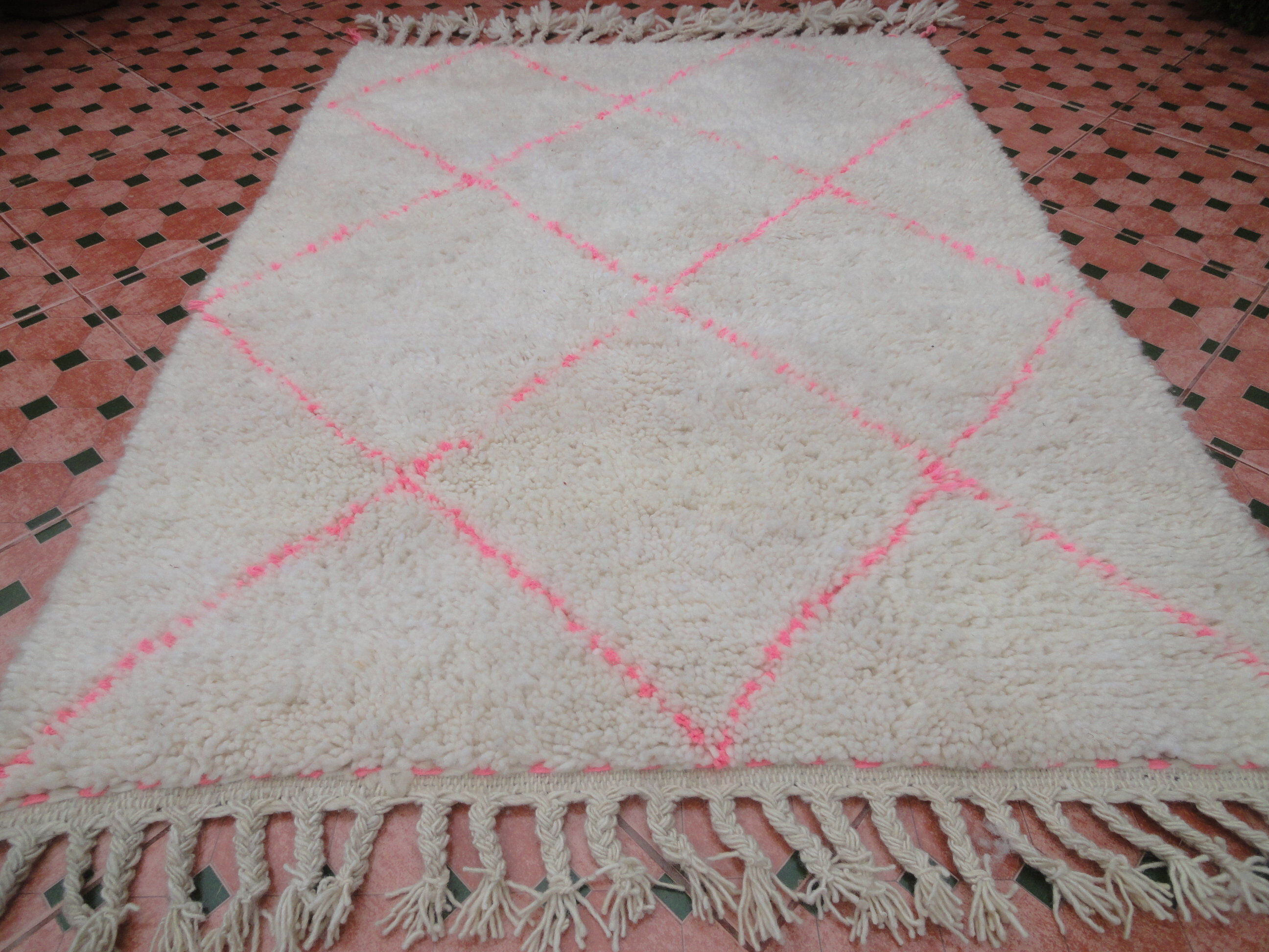 Carpet in wool Beni Ourain 150x110cm