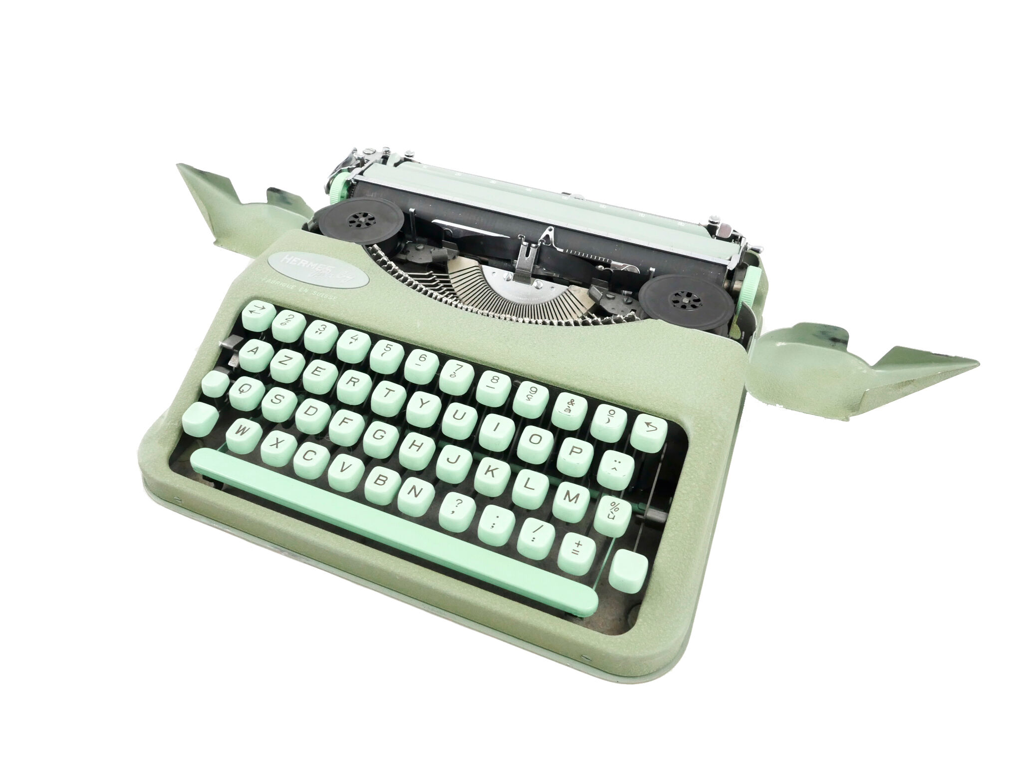 Hermes Baby green lime typemachine revised new ribbon