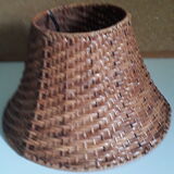 Large braided wicker lampshade