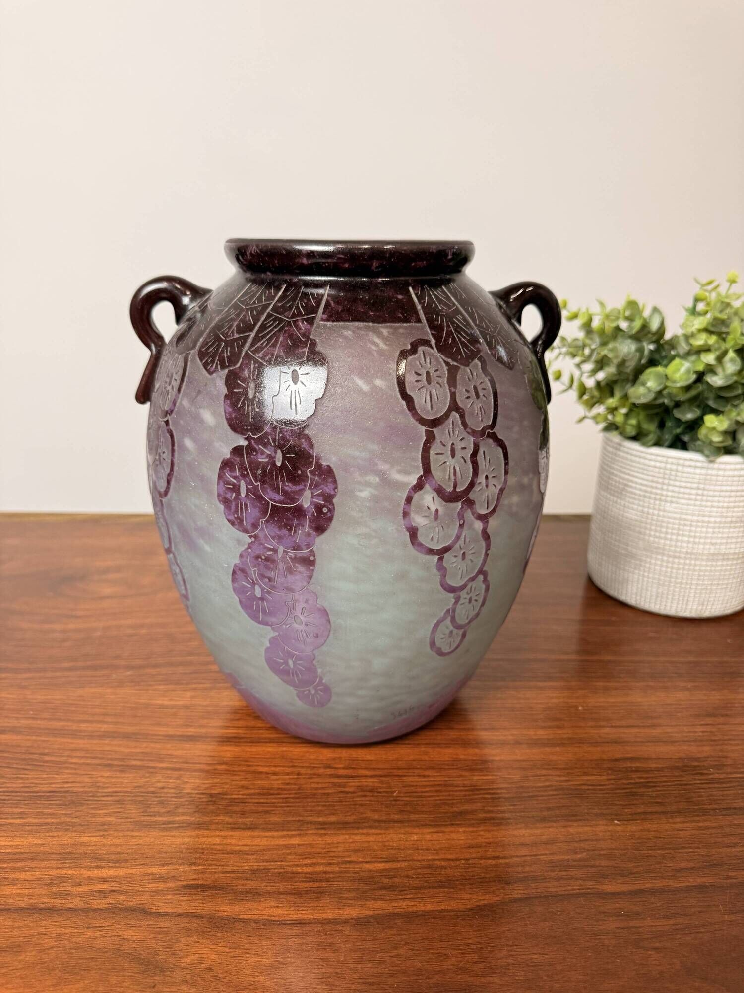 Vase Charles Schneider – Modèle Lavande – Pâte de Verre – Art Déco
