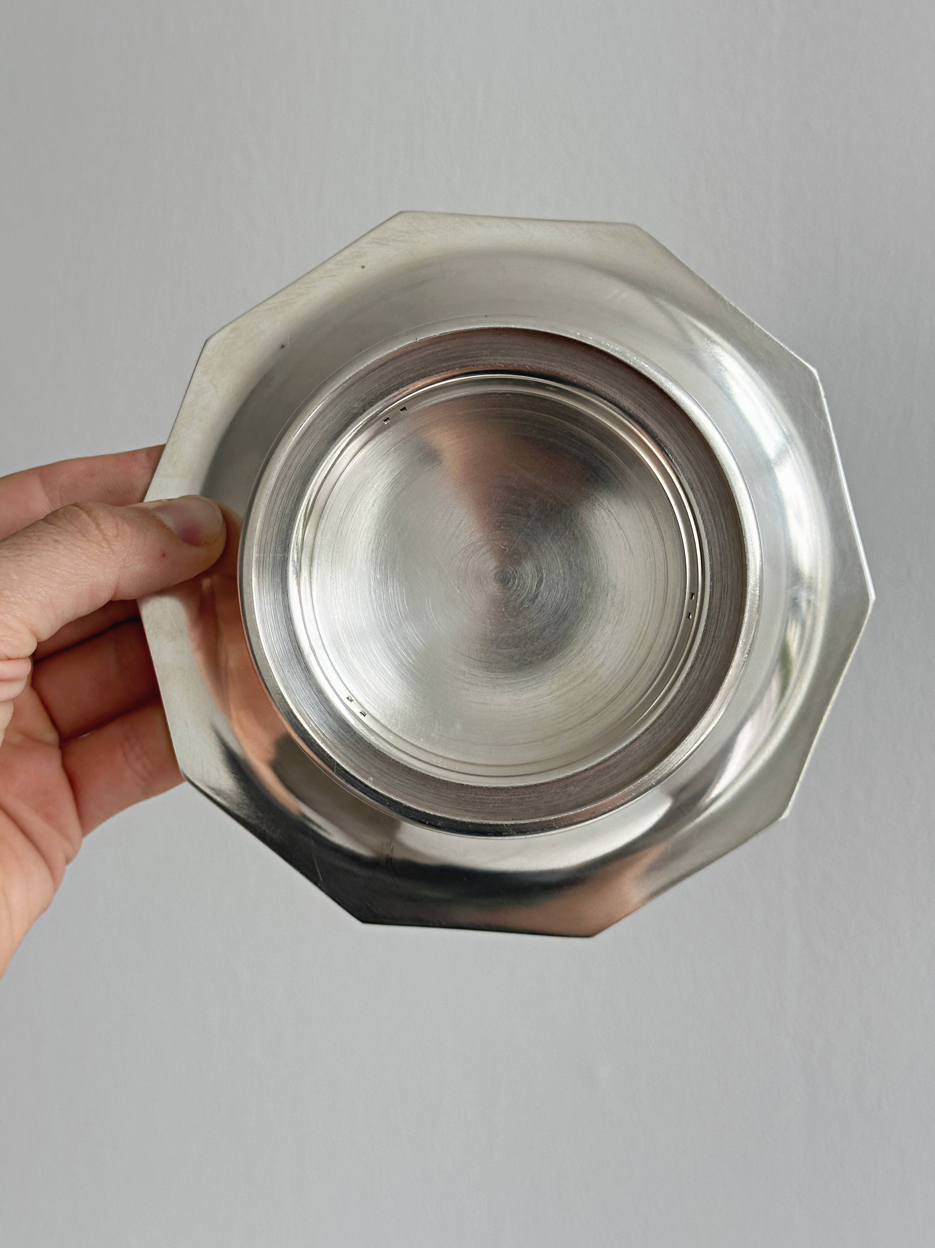 Vintage silver-plated shell butter dish
