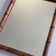 Grand miroir ancien en bois tourné style bambou, fin XIXe, 58 x 45 cm