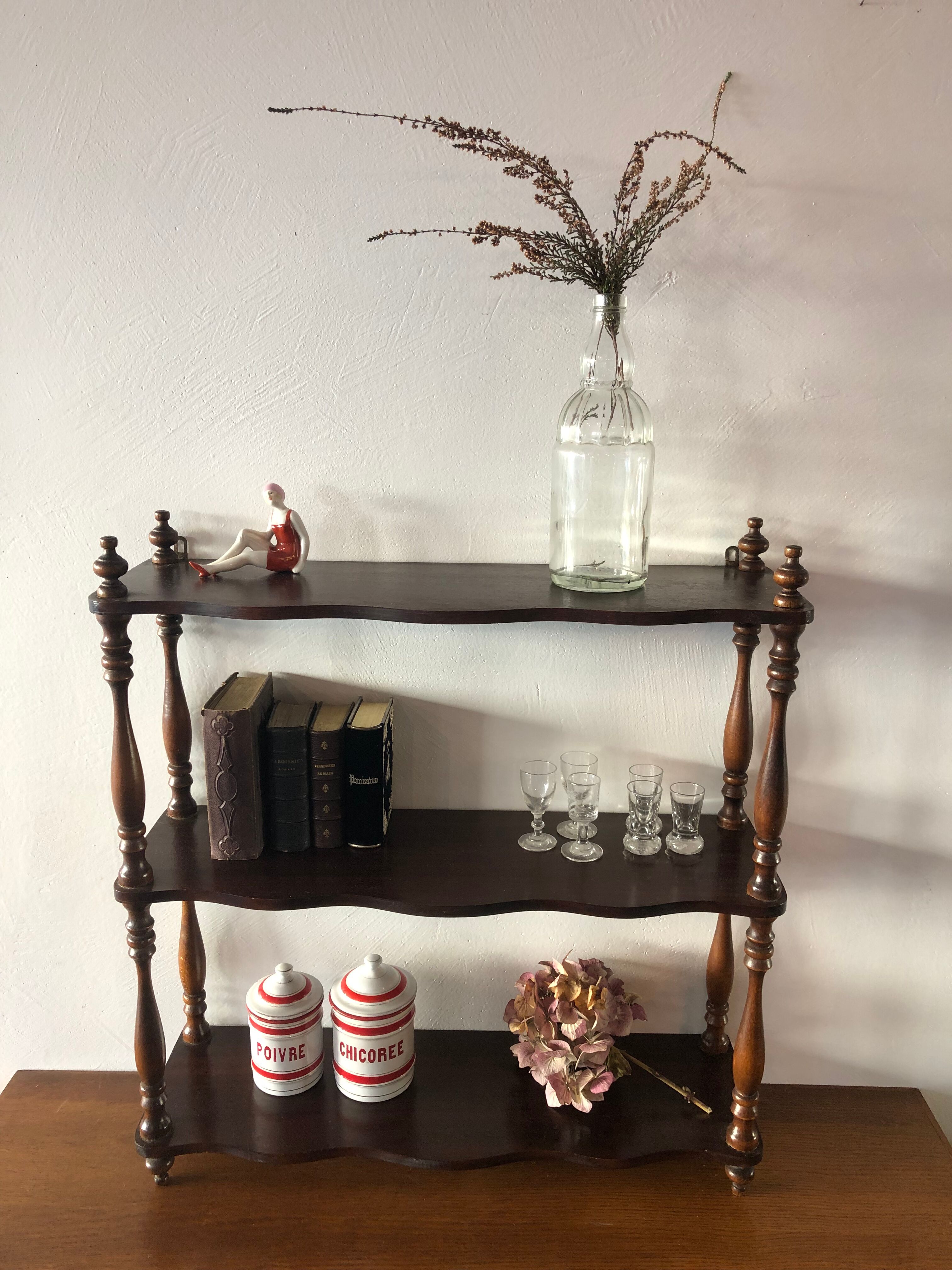 Old wooden shelf