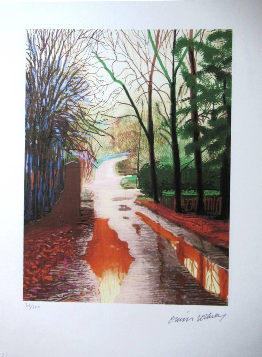 Lithographie de David Hockney signée et numérotée