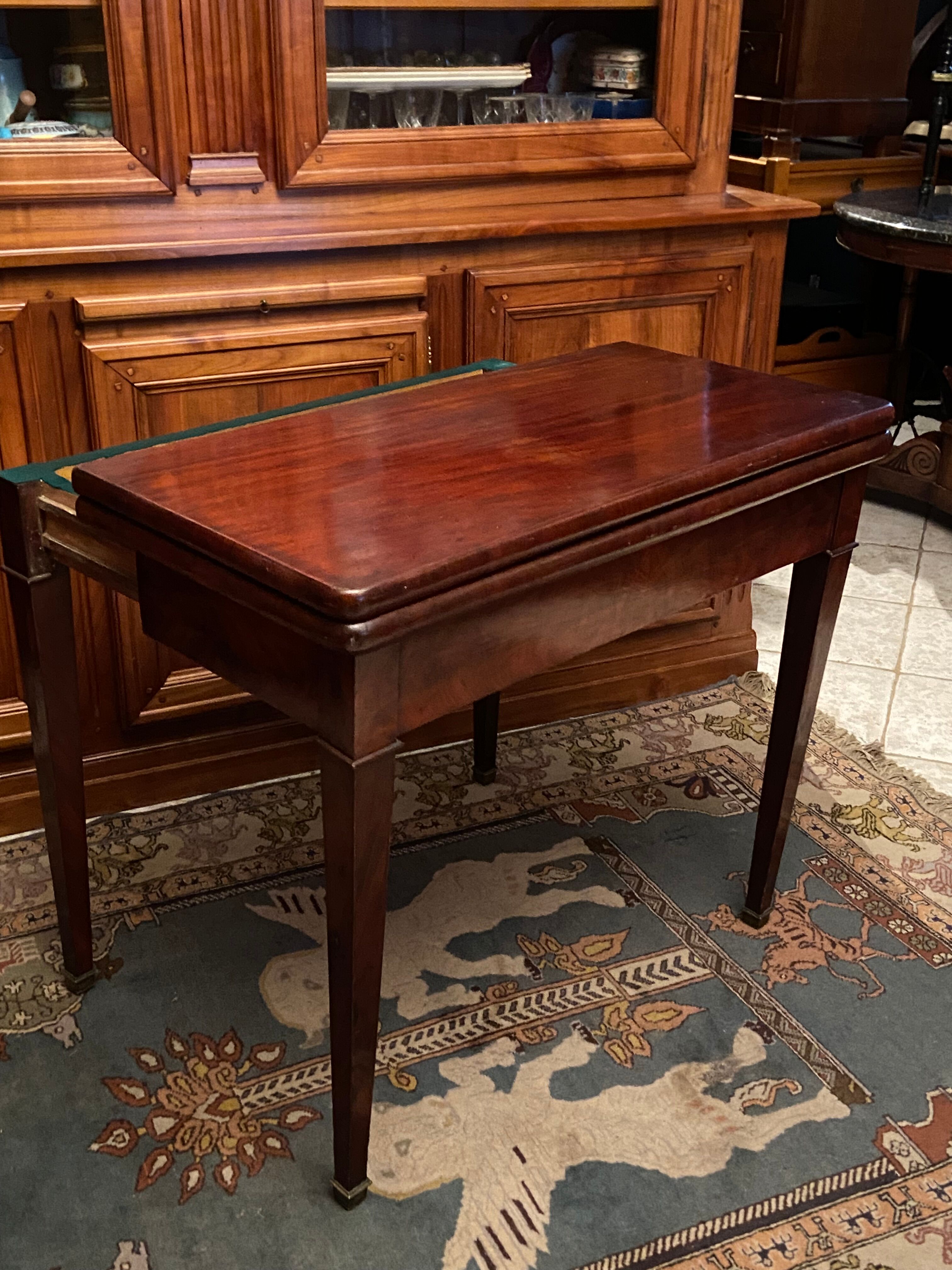 Game table board wallet sofa back mahogany console Napoleon III