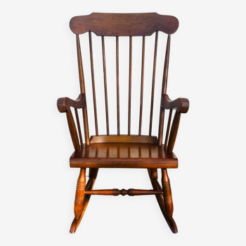 1960 solid wood rocking chair