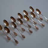 12 Silver-plated metal mocha spoons