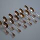 12 Cuillères à moka métal argenté