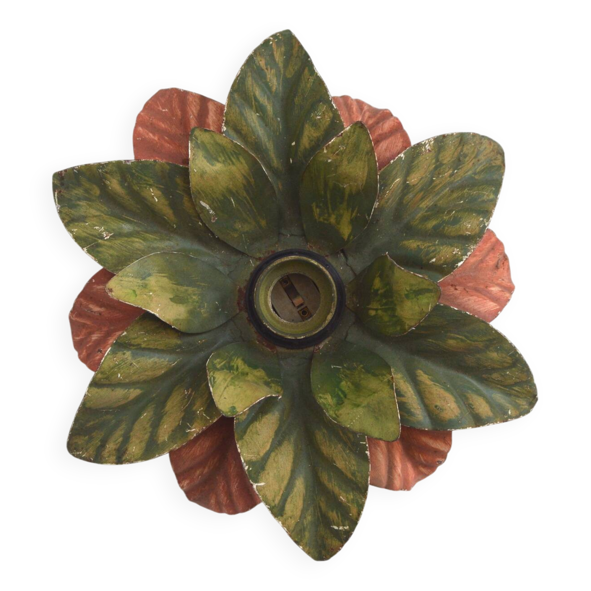 Metal flower wall light