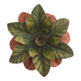 Metal flower wall light