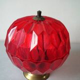 Old 2-light sputnik table lamp with diamond faceted ball from the 1960s/70s