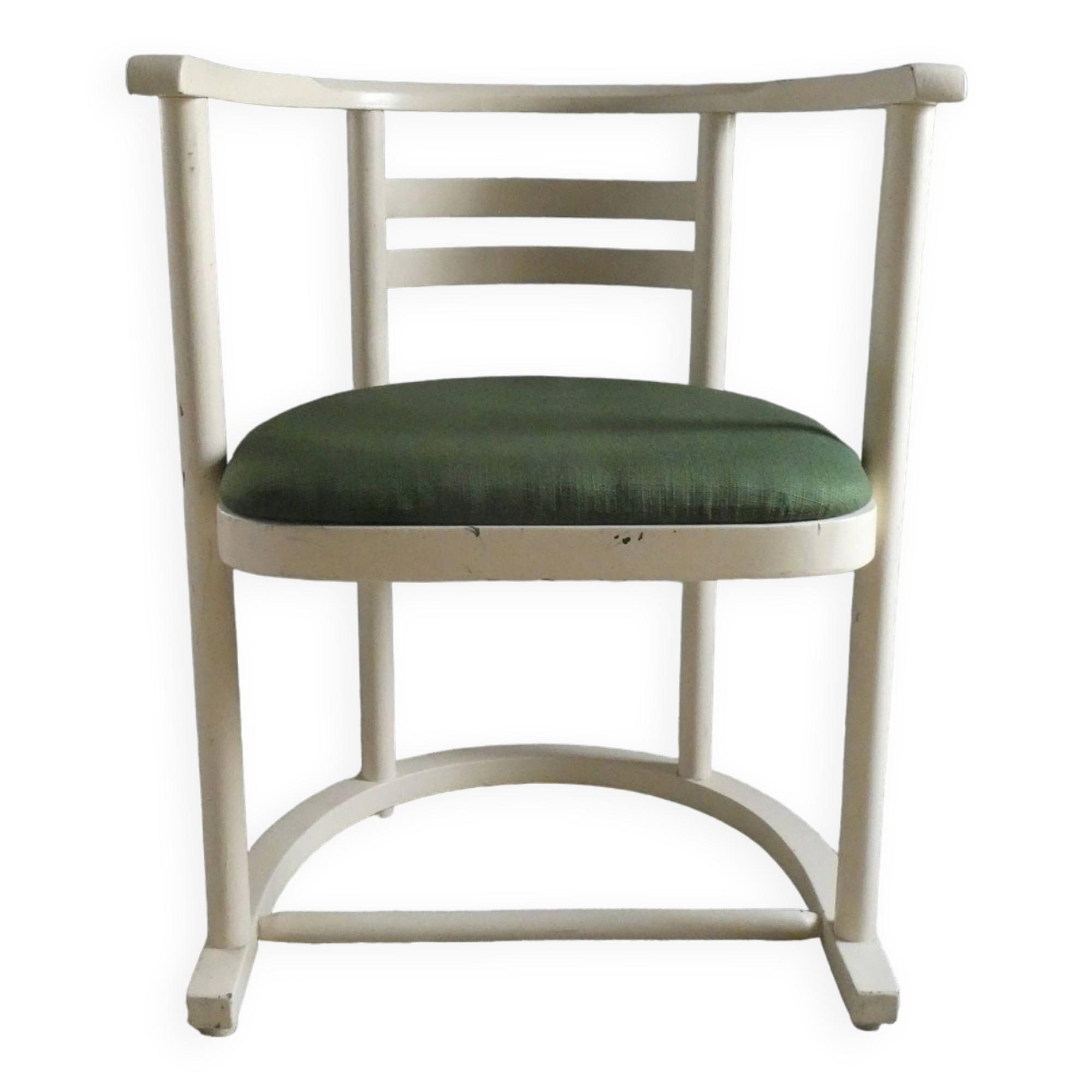 White patina wooden armchair, 1950s