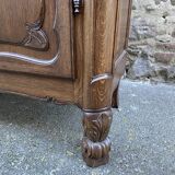 Display Cabinet Silver Cabinet Bookcase Provence Rocaille Louis XV Carved Oak 1960